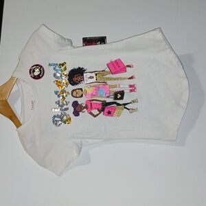 Dream Star Reversible Sequins Girls White T Shirt NWT